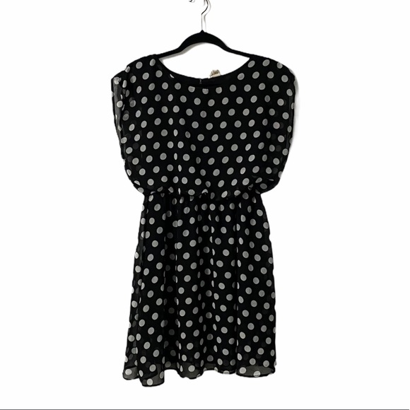 Japna Dresses & Skirts - Japna Black & White Polka Dot Dress MEDIUM